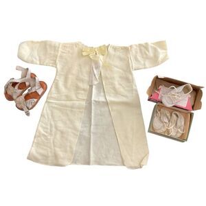 1956 Vintsge Baby Clothes, Shoes, Bonnets,   Blankets +25